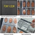 108 Pockets Pressed Penny Collecting Album Book, Portable Smashed Pressed Penny - Image 5