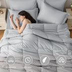JOLLYVOGUE Twin Comforter Set, Ultra-Soft Bed in a Bag Twin Size 5 Pieces - Image 2