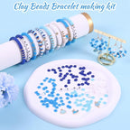 Wuollgess 3500 PCS Valentines Blue Clay Beads - Image 2