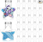 Yinkin 30 Pcs 5.5 oz Star Sand Art Bottles Plastic Clear Sand Bottles by Yinkin