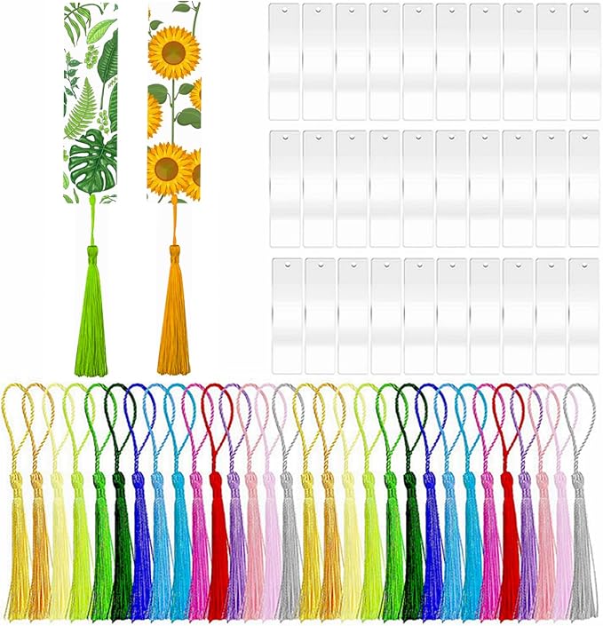 30Pcs Clear Acrylic Bookmark Blanks by GetALift