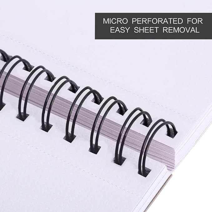 Bachmore Drawing Pad 9X12 Inch, 60 Sheets, Top Spiral Bound Multi-Media - Image 2