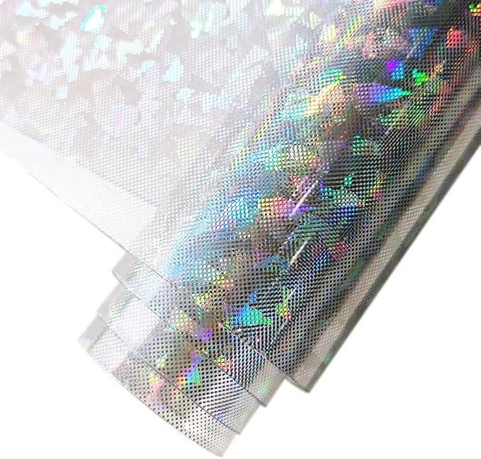 HYANG Transparent Fragment PVC Super Clear Holographic Vinyl Faux Leather by HYANGHAVEPUPVCALLLEATHER
