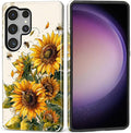 for Samsung Galaxy S25 Ultra Case, Sunflowers Bees Pattern Glossy 2 in 1 by Teonvpu