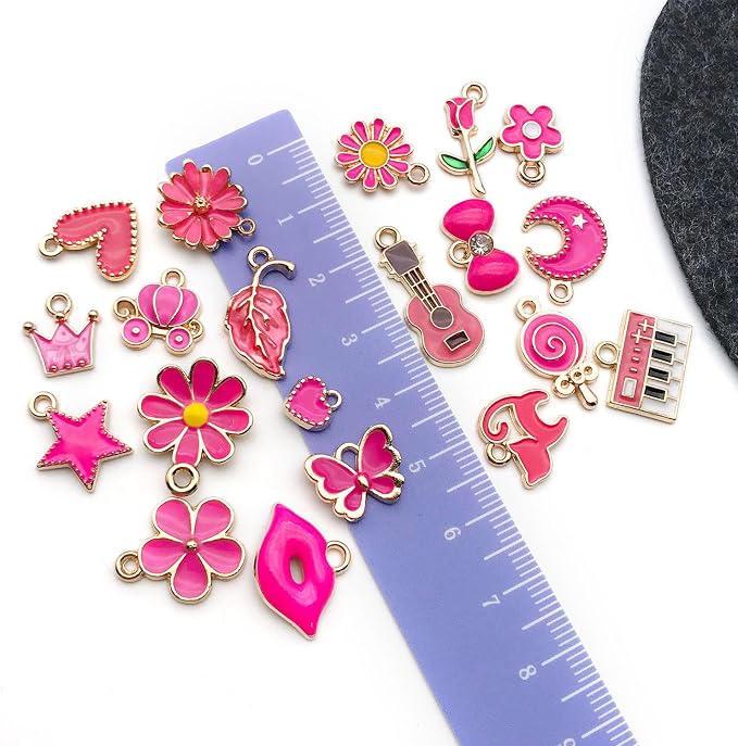 WOCRAFT 40pcs 20 pairs Assorted Enamel Bracelet Charms - Image 4