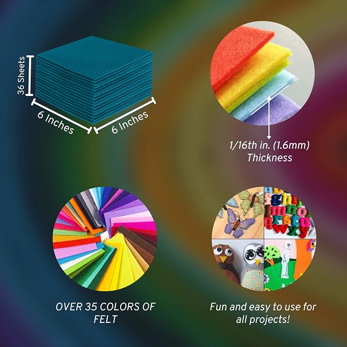 FabricLA Acrylic Felt Sheets for Crafts - Image 3