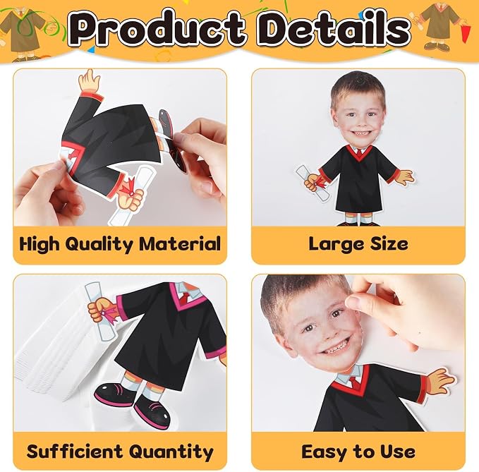 gisgfim 80Pcs Graduation Gown Cutouts Graduation Bulletin Board Decorations - Image 3