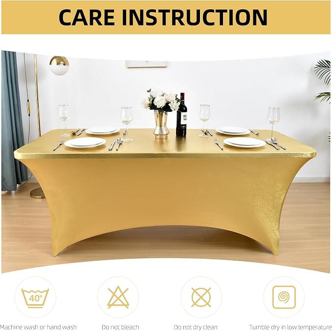 2-Pack 4ft Spandex Table Covers - Image 6