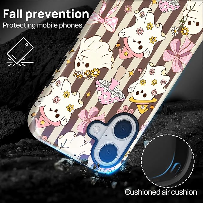Case for iPhone 17, Scratch Resistant Hybrid Double Layer Hard Shell，Cute - Image 6