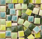 PINUO&KE 200 Pieces / 200 g Mosaic Tiles, Square Ceramic Mosaic Mosaic Glass by PINUO%26KE