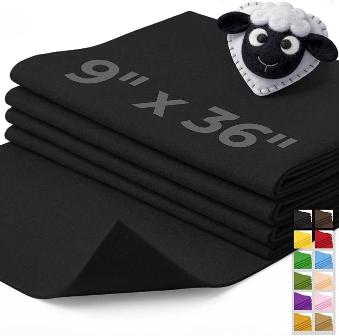 IONTACH 9" X 36" Soft Felt Sheets 1.6mm Thick | Acrylic Felt Fabric by IONTACH