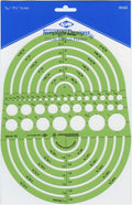 ALVIN Circle Radius Master Template TD1202, Template by Alvin