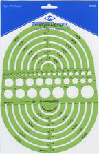 ALVIN Circle Radius Master Template TD1202, Template by Alvin