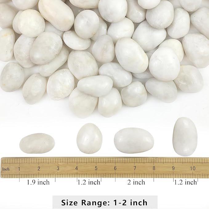 YISZM 2lbs White River Rocks, 1-2 Inch Natural Pebbles - Image 2