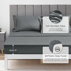 Love's cabin Oversized Queen Comforter Set Dark Grey, 7 Pieces Bed in a Bag - Image 5