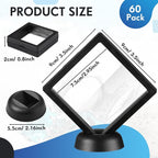 60 Pcs 3D Floating Display Case PE Film Jewelry Storage Box Coins Display Frame - Image 3