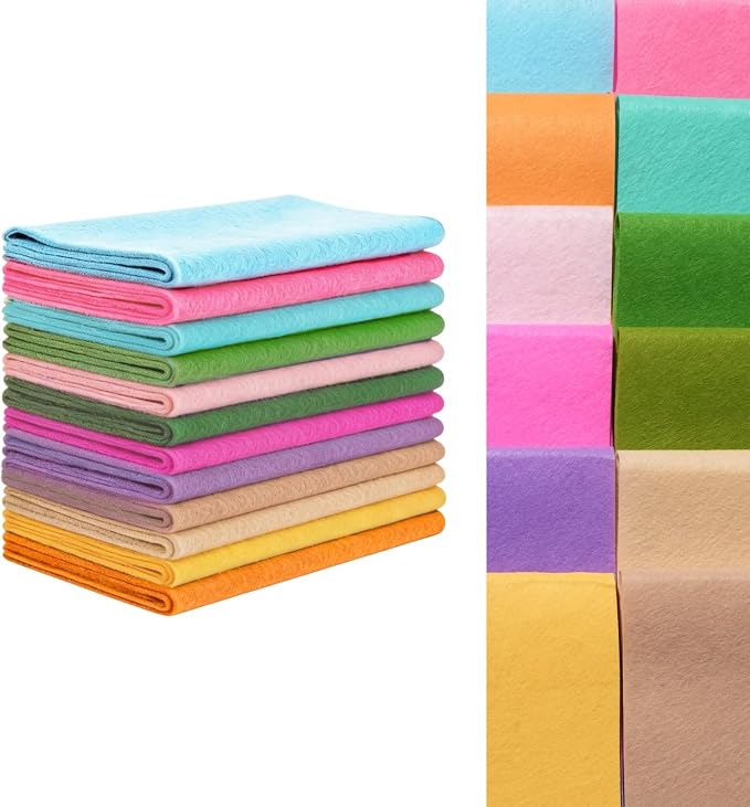 Phantomon 8" x 35" Felt Fabric Sheets, 1mm Sturdy Nonwoven Felt Rolls, Large by Phantomon