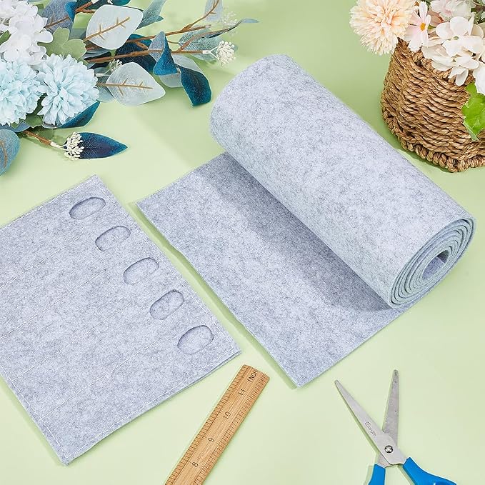 BENECREAT 118x9.4Inch Light Gray Felt Roll, Fabric Sheets Soft Woven Nonwoven - Image 5