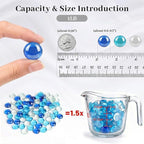 FUTUREPLUSX 1 pounds, Flat Glass Marbles - Image 2