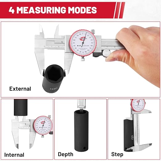 Metric Dial Caliper 0-150mm Precision Measuring Tool | ±0.02mm Accuracy - Image 5