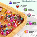 XJRLUK Glass Beads Bracelet Making Kit, Crystal Glass Round Beads Friendship - Image 4