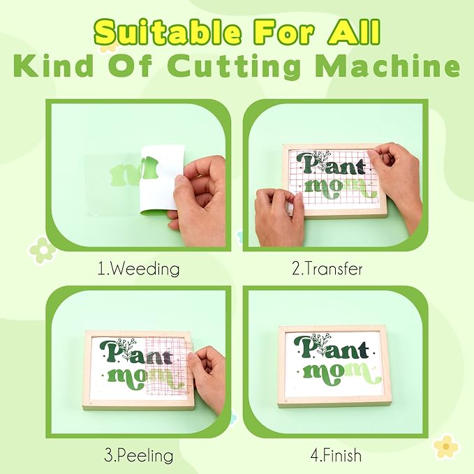Tintnut Bright Green Permanent Vinyl Self Adhesive Vinyl 8 Sheets 12''x10'' | - Image 3