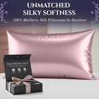 DECOLURE 100% Pure Mulberry Silk Pillow Case King Size – Highest Grade 30 Momme - Image 2