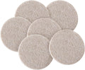 SoftTouch Heavy-Duty Felt Furniture Pads – 2" Round Self-Adhesive Floor Protectors for Hardwood, Tile & Laminate – Scratch-Resistant, Linen, 6 Pack