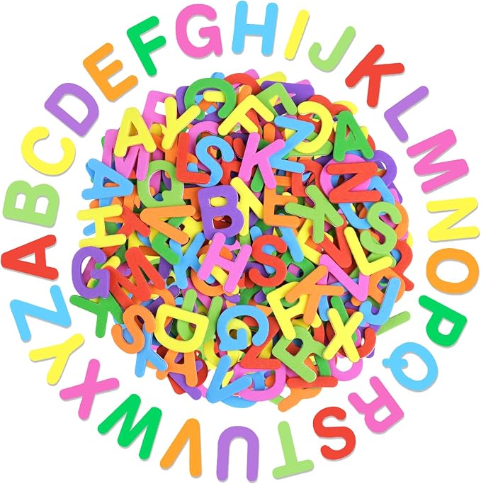 656 Pcs Foam Letter Stickers, Self-Adhesive EVA Alphabet Stickers Small 1 Inch by Unknown
