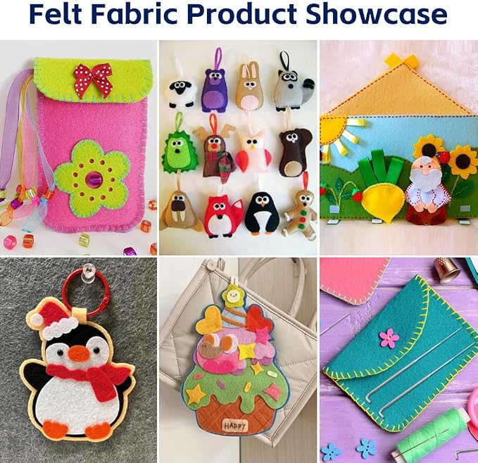 40 Pack Thin Felt Fabric Sheets 18" x 18" Assorted Colors Squares Felt Fabric - Image 8
