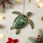 Emerald Sea Turtle Acrylic Suncatcher - Image 2