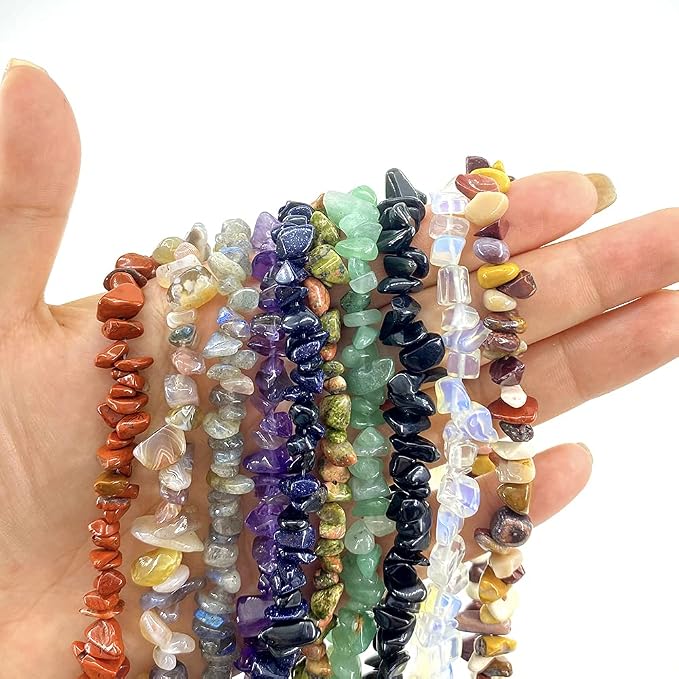 260pcs Natural Unakite Crystal Beads Chips 5mm to 8mm Irregular Gemstone Beads - Image 3