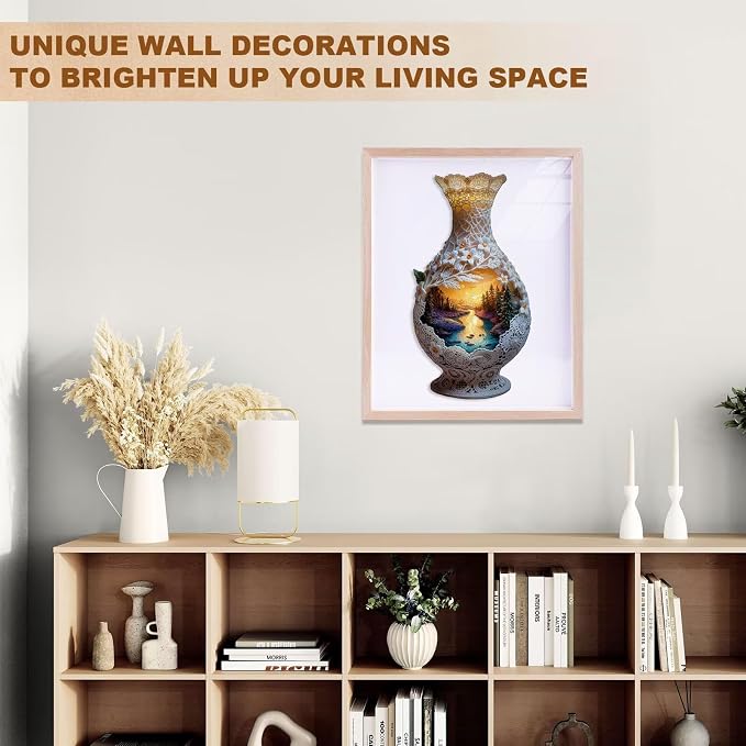 Scenery in Ceramic Vases Puzzles Adults Gifts Wooden 75 Pieces 9.4 * 4.9in - Image 7