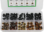 140Pcs Needle Felting Eyes 6-10mm mini Glass Amber - Image 3