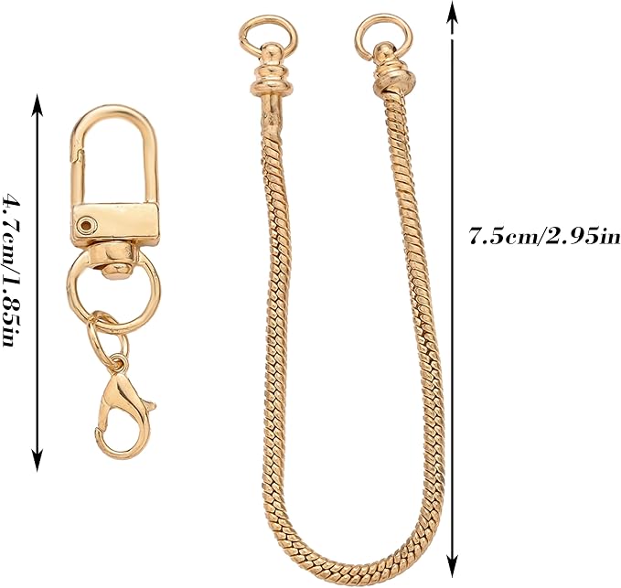 10PCS Beadable Keychain Bars Mixed Color Chain Keychains Key Chain Making Kit - Image 4