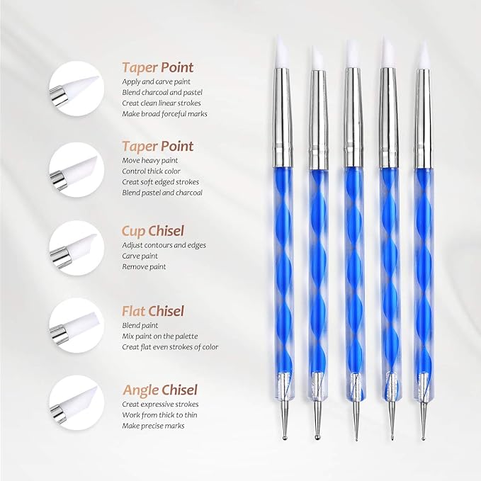 ISSEVE Pottery Clay Sculpting Tools 43Pcs Double Sided Ceramic Clay Carving - Image 5