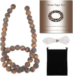 8mm Matte Classic Tiger Eye Bead, 15-Inch Matte Round Loose Stone Beads by THRELE