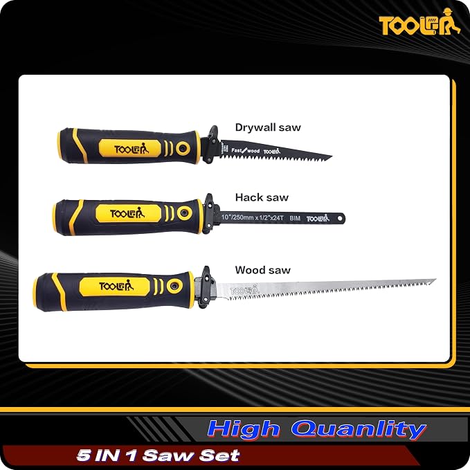 5-In-1 Multi Blades Hand Saw, 6 Inch Double Edges Japanese Pull, DrywallSaw - Image 3