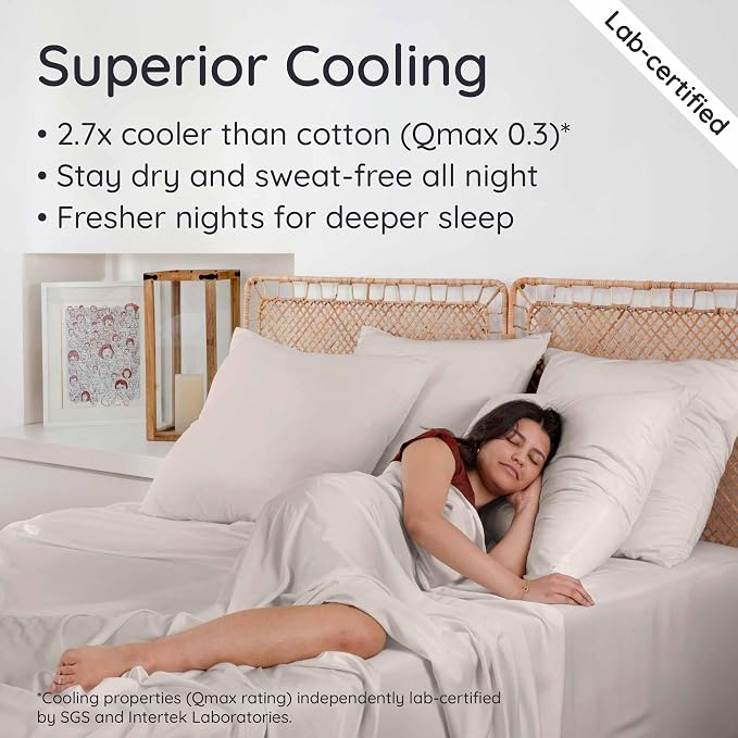 Bambaw 100% Viscose Derived from Bamboo Fitted Sheet King Size, Cooling King - Image 3