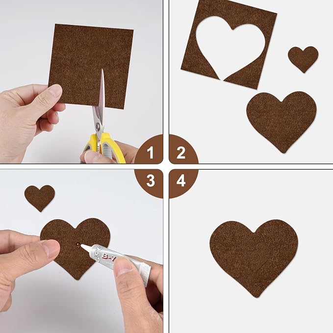 20 Pcs Brown Felt Fabric Sheet 8" x 12" Assorted Color Felt Fabric Sheets - Image 4