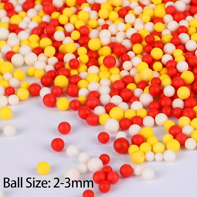 CCINEE 80000 Pieces Foam Balls Slime Supplies Colorful Foam Beads 2-3mm - Image 3