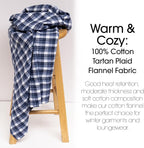 Pico Textiles 6 Yards Bolt Blue Tartan Plaid Flannel Fabric - Image 3