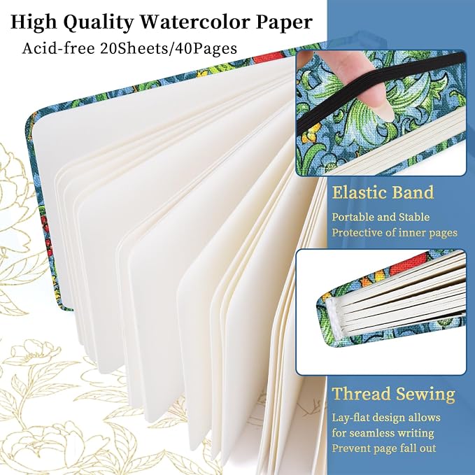 5x5 Handy Portable Handmade Cloth Fabric Hardcover Sewing Binding Travel - Image 5