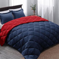 Basic Beyond King Size Navy and Red Comforter Set by BasicBeyond