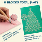 47 Pcs Linocut Kit for Printmaking, Block Printing Kit - Image 5