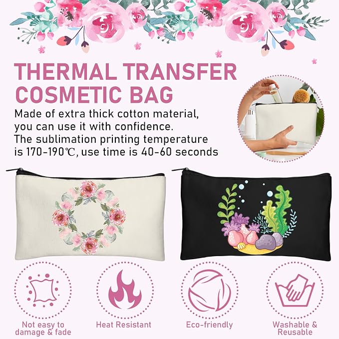 Legigo Blank Canvas Bag Zipper Pouch Makeup Bags Bulk - Image 3