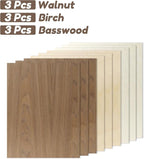9 Pack Walnut Wood Plywood Sheets, Smooth Surface, Uniform Thickness, No Burrs - Image 2