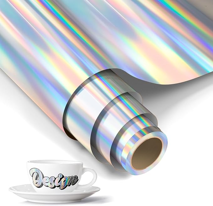 Likcut Holographic Silver Permanent Vinyl by CreateDIYCraftyFunwithLikcut