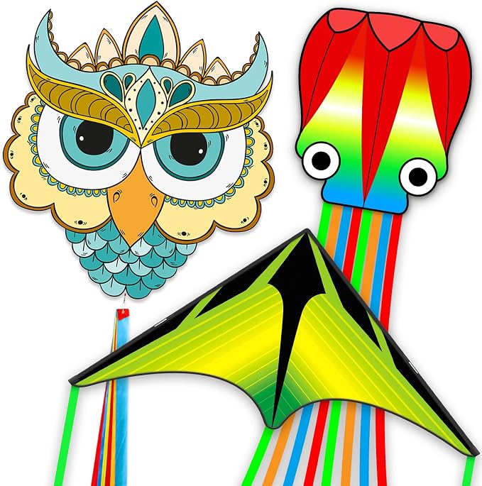 Kites for Kids & Adults, Large Kite for Beginners, Kites for Kids Ages 4-8 by ESOKAPRON