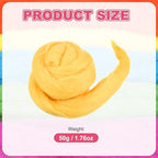 MECCANIXITY Wool Roving Yarn Soft Felting Wool 50g/1.76oz Pure Chunky Roving - Image 2